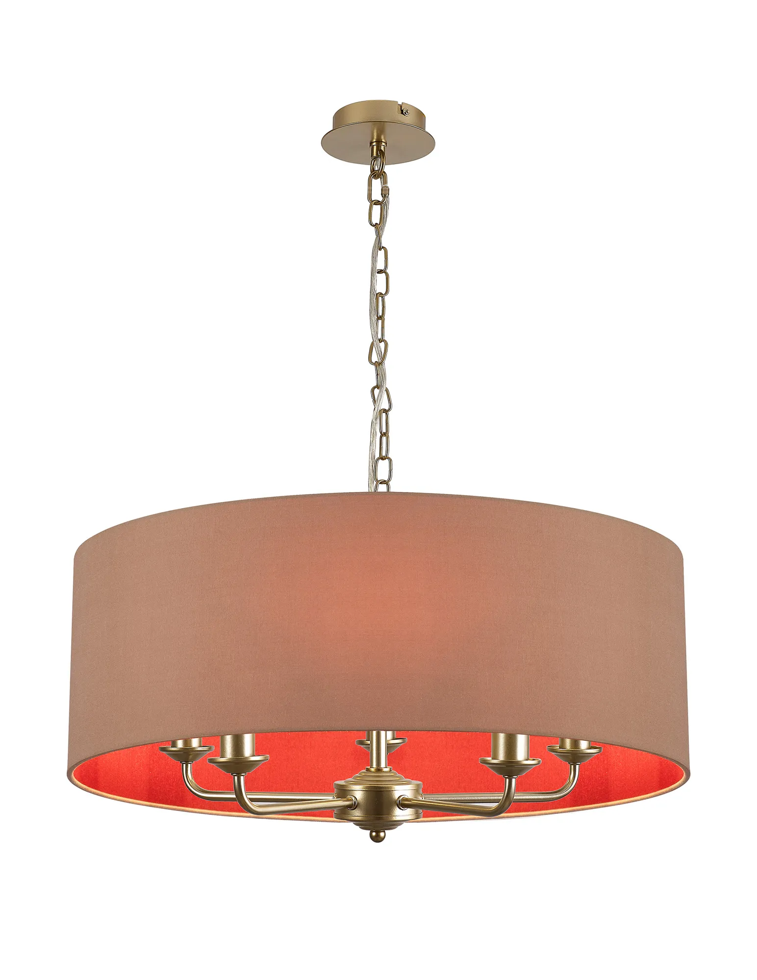 DK0977  Banyan 60cm 5 Light Pendant Champagne Gold; Antique Gold